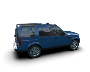 mavi SUV aracı siyah arkaplanda 3D görüntüleme.