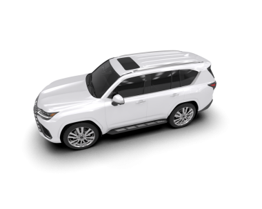 Beyaz, lüks bir SUV, gölgeli beyaz bir arka plan. 3d illüstrasyon
