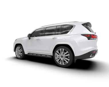 beyaz arkaplandaki araba.