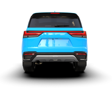 Beyaz arka planda bir araba. 3d illüstrasyon.