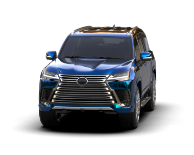 Toyota premium aile arabası. Siyah bir arka planda. 3 Boyutlu Hazırlama.