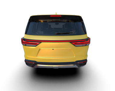 Beyaz arka planda modern bir cip arabası. 3d illüstrasyon