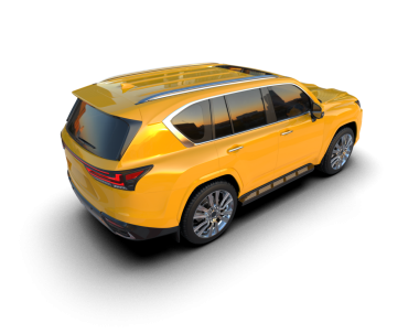 Siyah arka planda modern lüks SUV. 3 Boyutlu Hazırlama