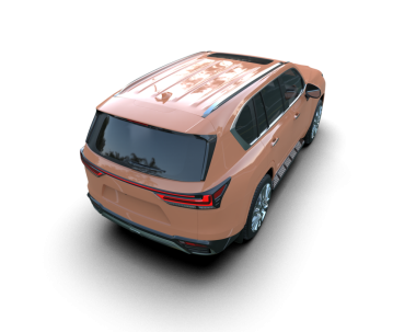 Araba arka planda izole. 3D görüntüleme - illüstrasyon