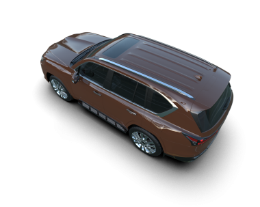 İzole edilmiş bir cipin siyah arka plandaki 3 boyutlu görüntülemesi