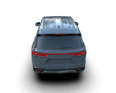 Araba siyah arka planda izole edilmiş. 3D görüntüleme - illüstrasyon