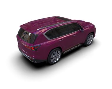 Arka planda lüks bir araba var. 3D görüntüleme - illüstrasyon