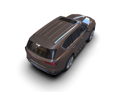 Gri arka planda modern bir cip. 3d oluşturma.