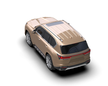 Beyaz arka plan üzerinde modern suv araç