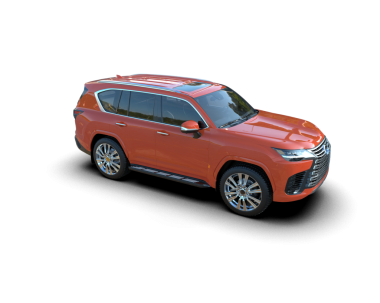 modern SUV arabası beyaz arka planda izole edildi