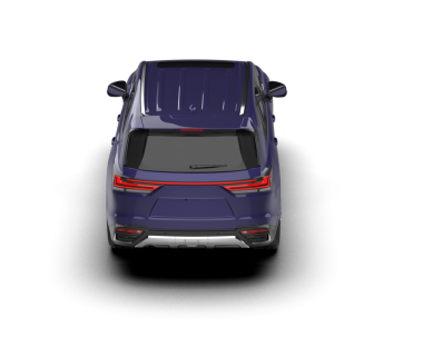 Modern araba beyazda izole edilmiş. 3D görüntüleme - illüstrasyon