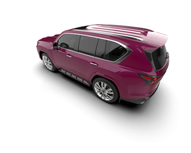 beyaz arka planda modern SUV, 3 boyutlu görüntüleme.