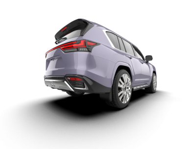 Beyaz arka plan üzerinde SUV