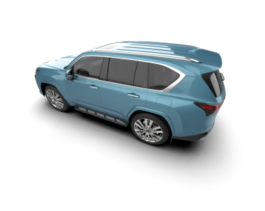 Modern SUV beyaz arka planda izole edildi. 3 Boyutlu Hazırlama