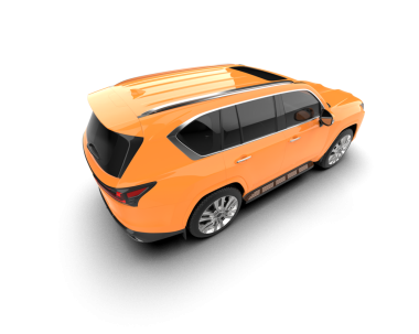 turuncu arka görüşlü modern kompakt SUV