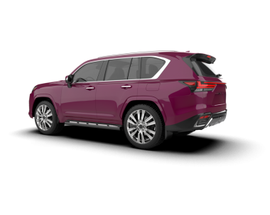 Arka planda izole edilmiş gerçekçi bir SUV aracı. 3D görüntüleme - illüstrasyon