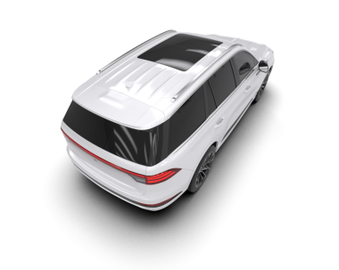 Stüdyo ortamında markasız bir SUV 'un 3 boyutlu çizimi