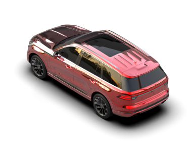 Gri arka planda modern lüks spor araba.