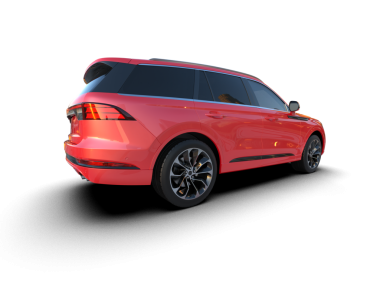 Beyaz arka planda modern cip arabası. 3d oluşturma