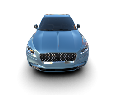 Arka planda lüks bir araba var. 3D görüntüleme - illüstrasyon