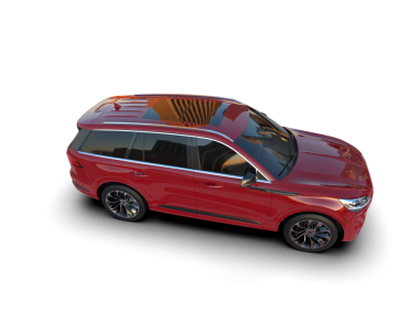 Modern araba beyaz arka planda izole edilmiş. 3d oluşturma