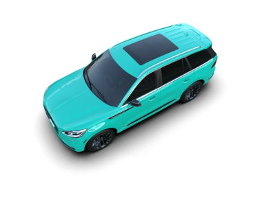 Arka planda izole edilmiş gerçekçi bir SUV aracı. 3D görüntüleme - illüstrasyon