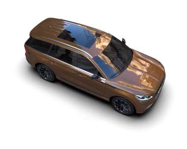 Siyah arka planda modern lüks bir araba. 3d oluşturma