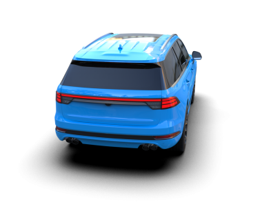 Modern SUV arka planda izole edildi. 3d oluşturma