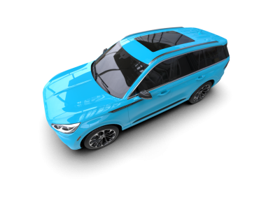 Araba arka planda izole. 3d illüstrasyon