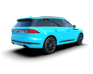 Araba arka planda izole. 3D görüntüleme - illüstrasyon