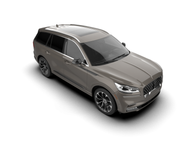 Gerçekçi bir SUV arabası. Ön manzara. 3D görüntüleme - 3D