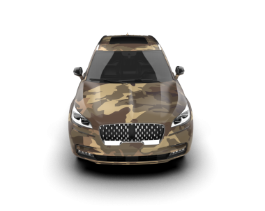 Modern araba arka planda izole edilmiş. 3d oluşturma.