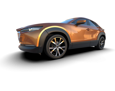 modern araba beyaz arka planda izole edilmiş