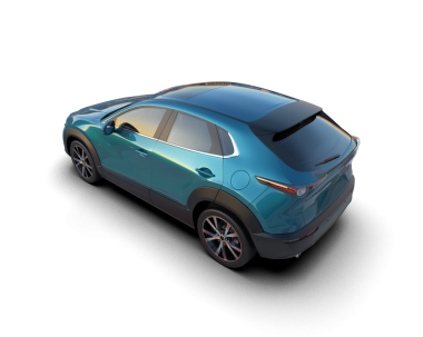 Modern mavi lüks araba beyaz arka planda izole edilmiş. 3 boyutlu.