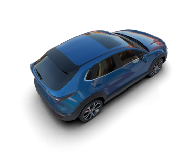 mavi araba siyah arkaplanda izole edildi