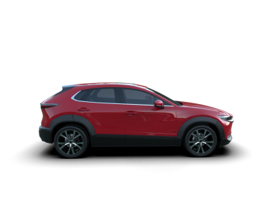 Beyaz arka planda modern kırmızı SUV, 3 boyutlu görüntüleme