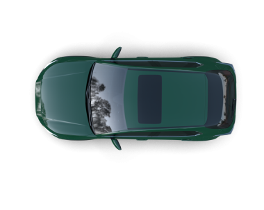 Araba siyah arka planda izole edilmiş. Üst Manzara. 3d oluşturma