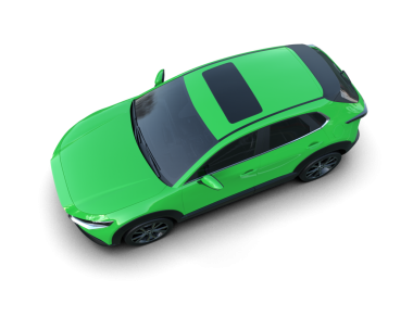 Araba beyaz arka planda izole edilmiş. 3d oluşturma