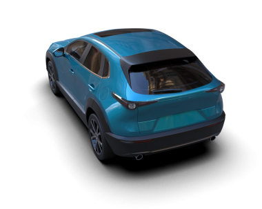 mavi elektrikli araba 3D görüntüleme