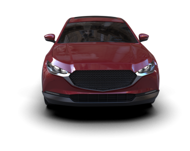 - Araba. Siyah arkaplanda 3D görüntüleme