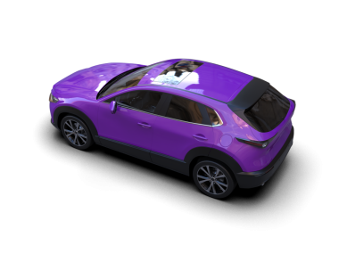 Stüdyo ortamında daha az genel bir konsept arabanın 3 boyutlu çizimi