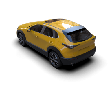 Karanlık bir arka planda modern şehir arabası. 3 Boyutlu Hazırlama