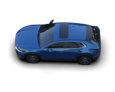 mavi araba beyaz arkaplanda izole edildi