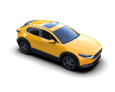 beyaz arkaplanda modern araba