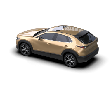 Gri arka planda modern kompakt araba. 3d illüstrasyon.