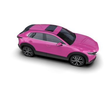 modern pembe araba beyaz arka planda izole edilmiş