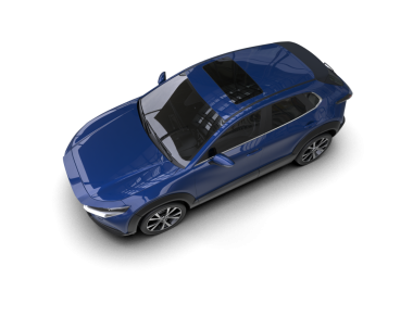 Modern araba arka planda izole edilmiş. 3d resimleme