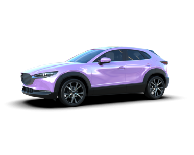 beyaz arka planda izole edilmiş mor spor araba