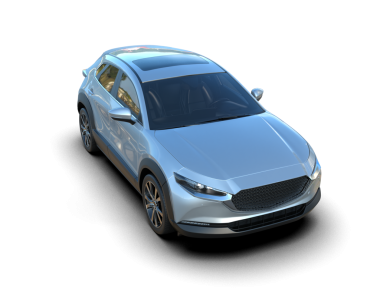 Gri arka planda modern araba