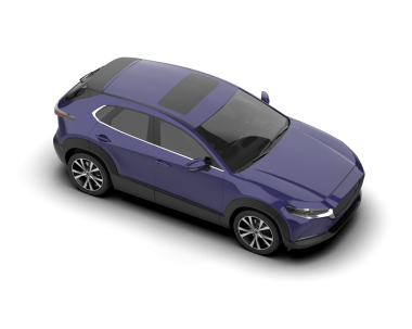 modern araba beyaz arka planda izole edildi. 3 boyutlu çizim - illüstrasyon